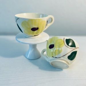 Vintage Blue Ridge Southern Pottery Sun Bouquet teacups